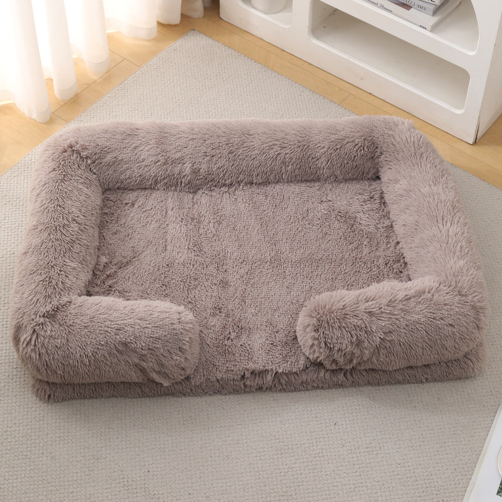 Plush Round Pet House Bed Winter Dog Cat Pet Supplies