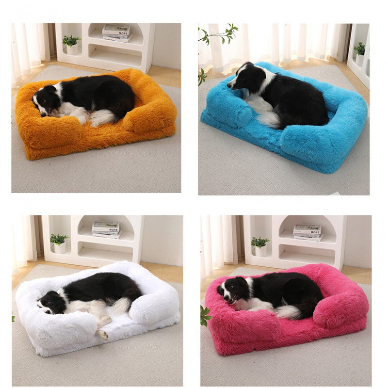 Plush Round Pet House Bed Winter Dog Cat Pet Supplies