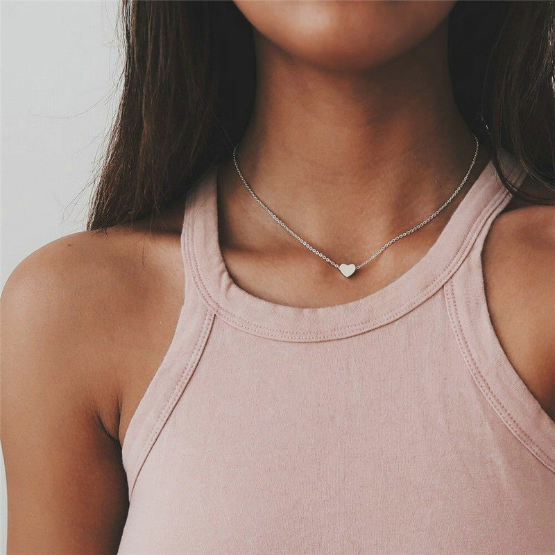 High-grade Alloy Peach Heart Clavicle Chain Jewelry