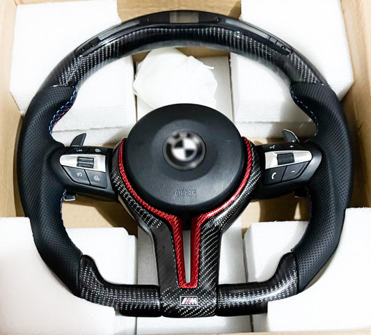 sports style  Steering Wheel LED Carbon Fiber Steering Wheel For BMW