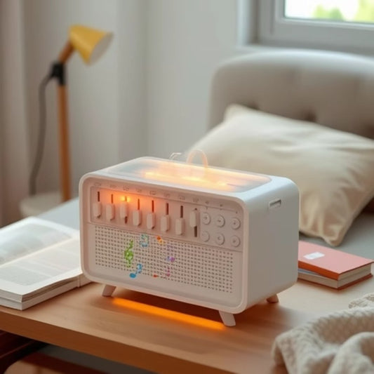 Cross-border White Noise Flame Humidifier Aroma Diffuser Usb Small Bedroom Light Silent Ultrasonic Diffuser Design