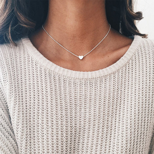 High-grade Alloy Peach Heart Clavicle Chain Jewelry